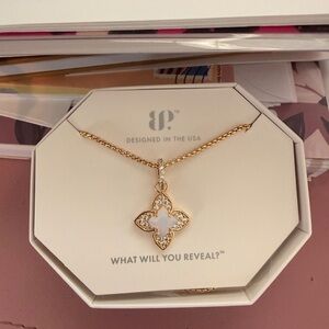 Bomb Party Moonstone Clover Necklace